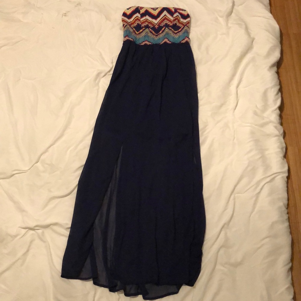 Long strapless dress